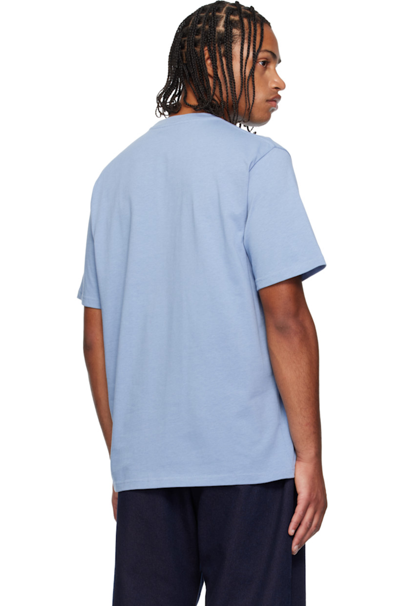 Cotton jersey T-shirt.

· Rib-knit crewneck
· Logo embroidered at chest

Supplier color: Steel blue