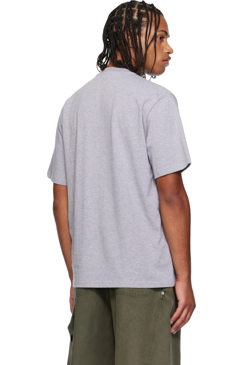 Cotton jersey T-shirt.

· Rib-knit crewneck
· Logo flocked at chest 

Supplier color: Grey melange