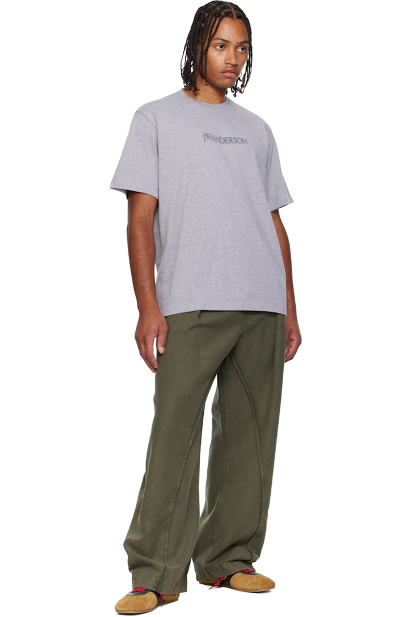 Cotton jersey T-shirt.

· Rib-knit crewneck
· Logo flocked at chest 

Supplier color: Grey melange