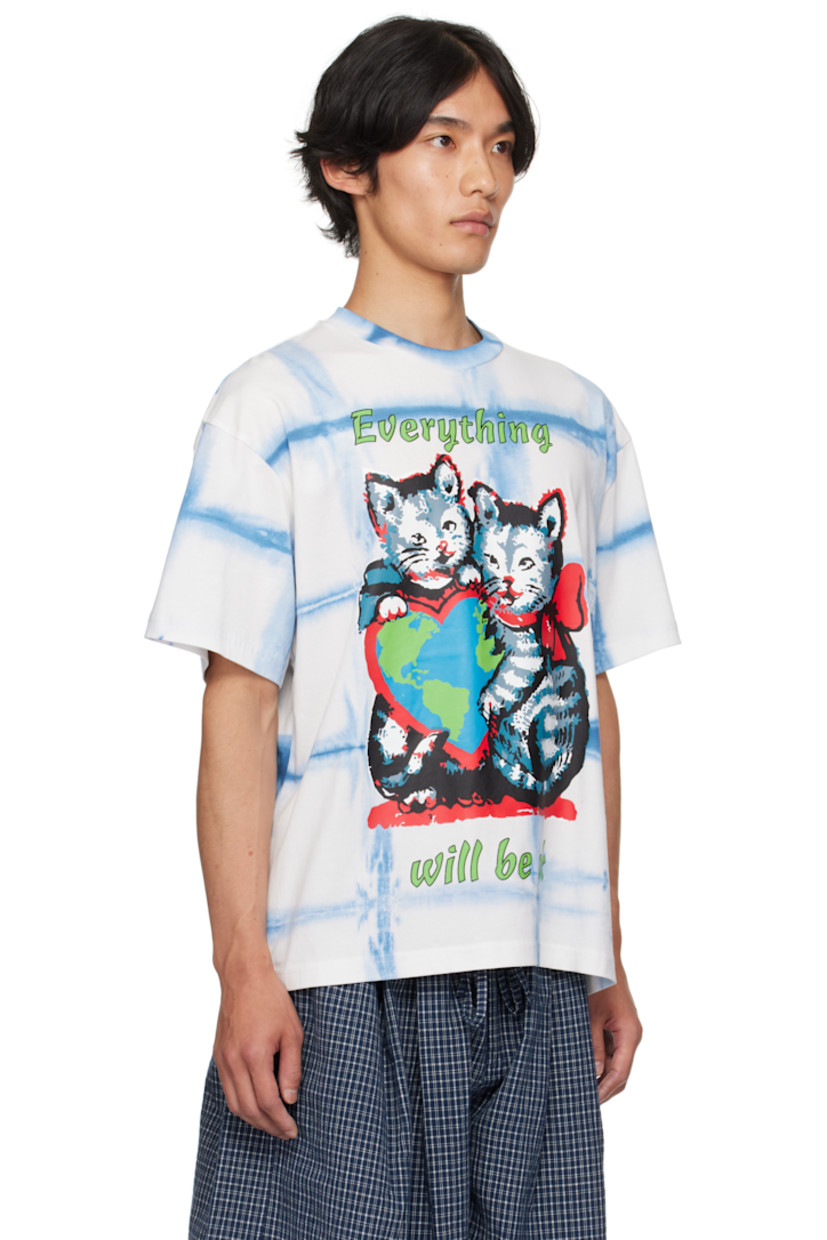 Organic cotton jersey T-shirt.

· Tie-dye pattern throughout
· Rib-knit crewneck
· Graphic printed at front and back

Each item is unique. Please note coloration may vary. 

Available exclusively at SSENSE.

Supplier color: Indigo