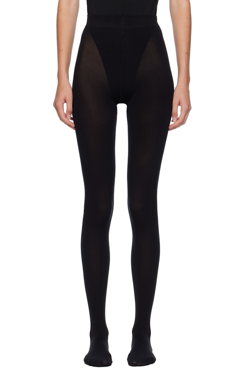 Stretch nylon-blend jersey tights. 

· Semi-sheer
· Elasticized waistband
· Central seam at back legs

Supplier color: Noir Alaia