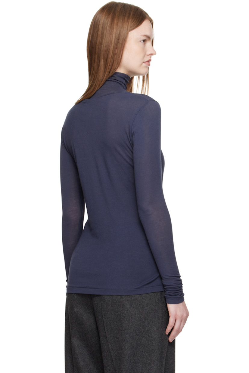 Cotton jersey turtleneck. Sheer and lightweight.

Supplier color: Navy