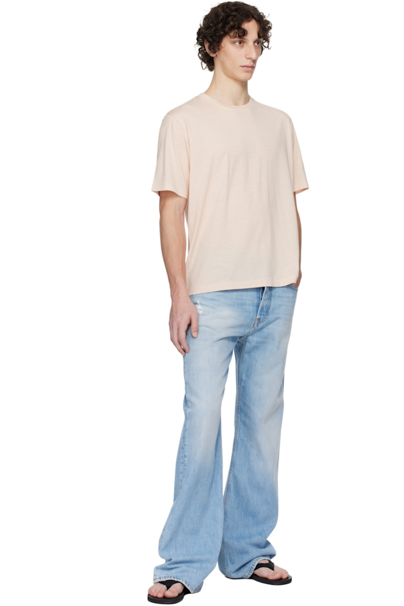 Wool jersey T-shirt. Rib-knit crewneck.
 
Supplier color: Light pink