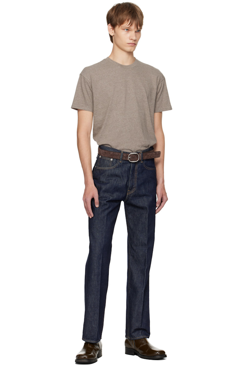 Lightweight extra-long staple cotton jersey T-shirt. Rib-knit crewneck.

Supplier color: Top brown
