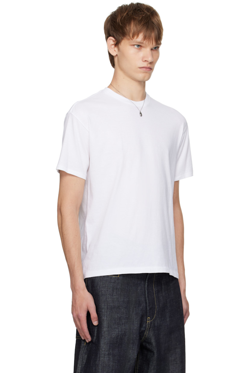Lightweight extra-long staple cotton jersey T-shirt. Rib-knit crewneck.

Supplier color: White