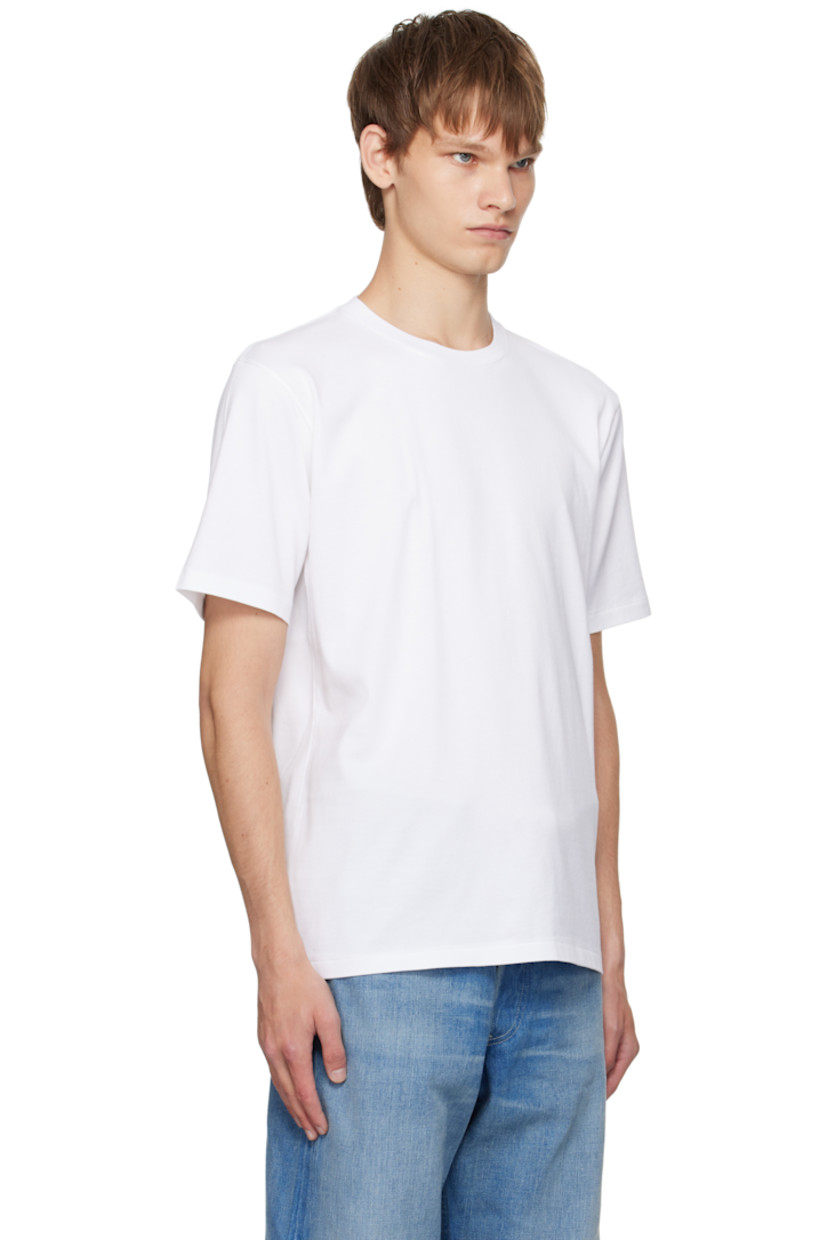 Extra-long staple pima cotton jersey T-shirt. Rib-knit crewneck.

Supplier color: White