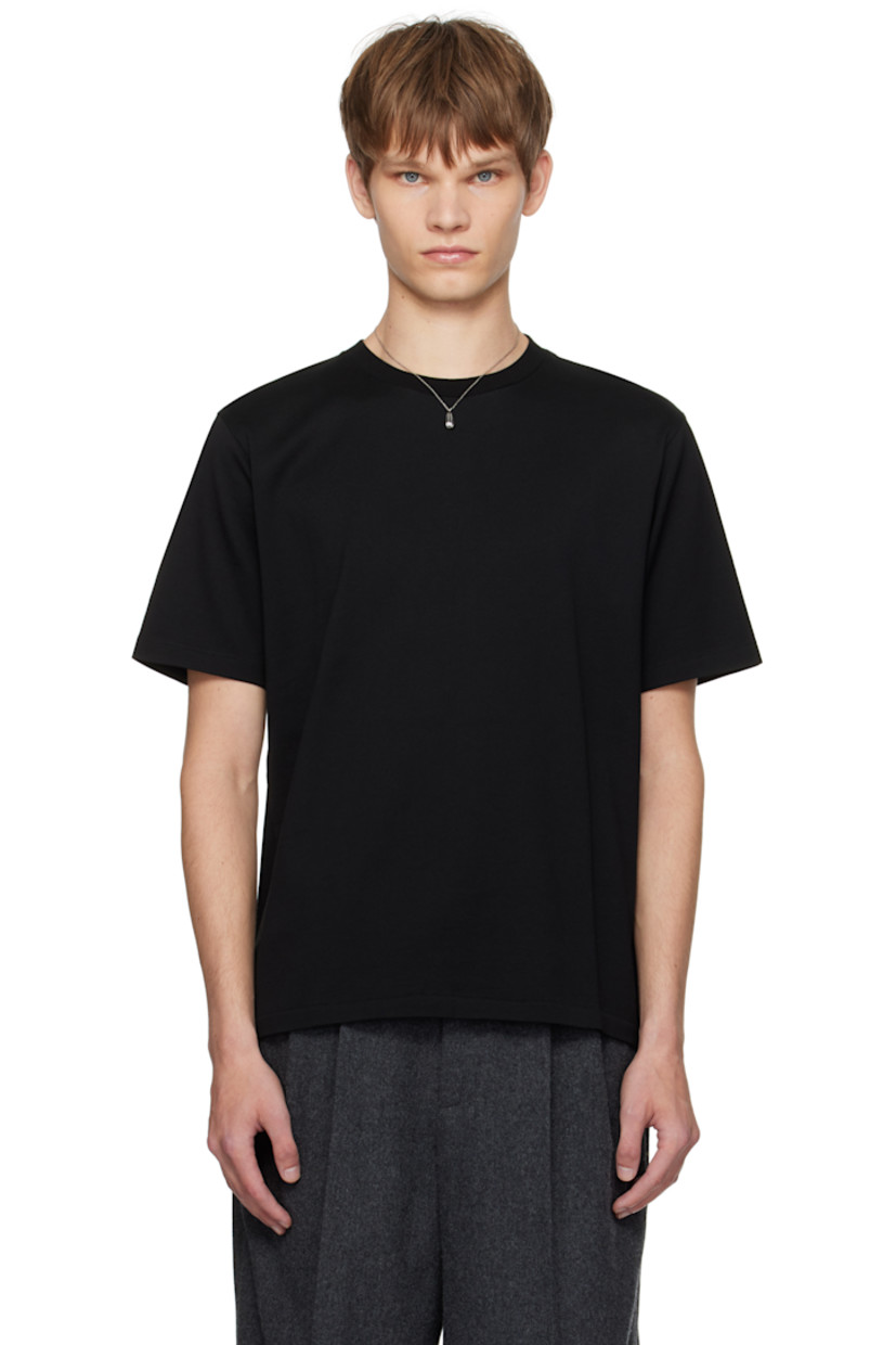 Extra-long staple pima cotton jersey T-shirt. Rib-knit crewneck.

Supplier color: Black