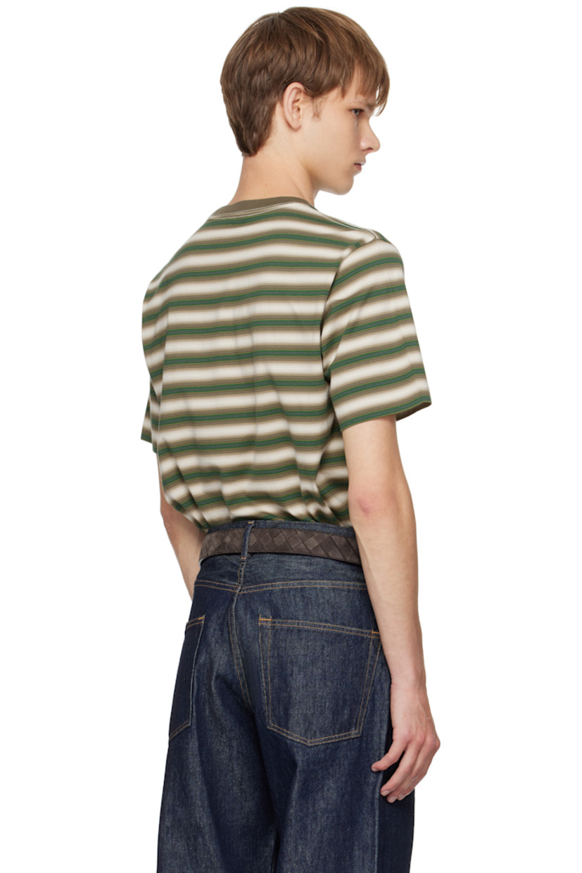 Cotton jersey T-shirt.

· Gradient stripes throughout
· Rib-knit crewneck

Supplier color: Fade brown stripe
