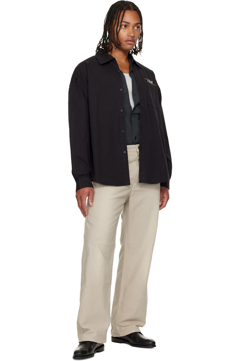 Garment-dyed cotton corduroy trousers.

· Fading throughout
· Straight-leg
· High-rise
· Belt loops
· Five-pocket styling
· Button fly
· Logo patch at back waistband

Supplier color: Beige