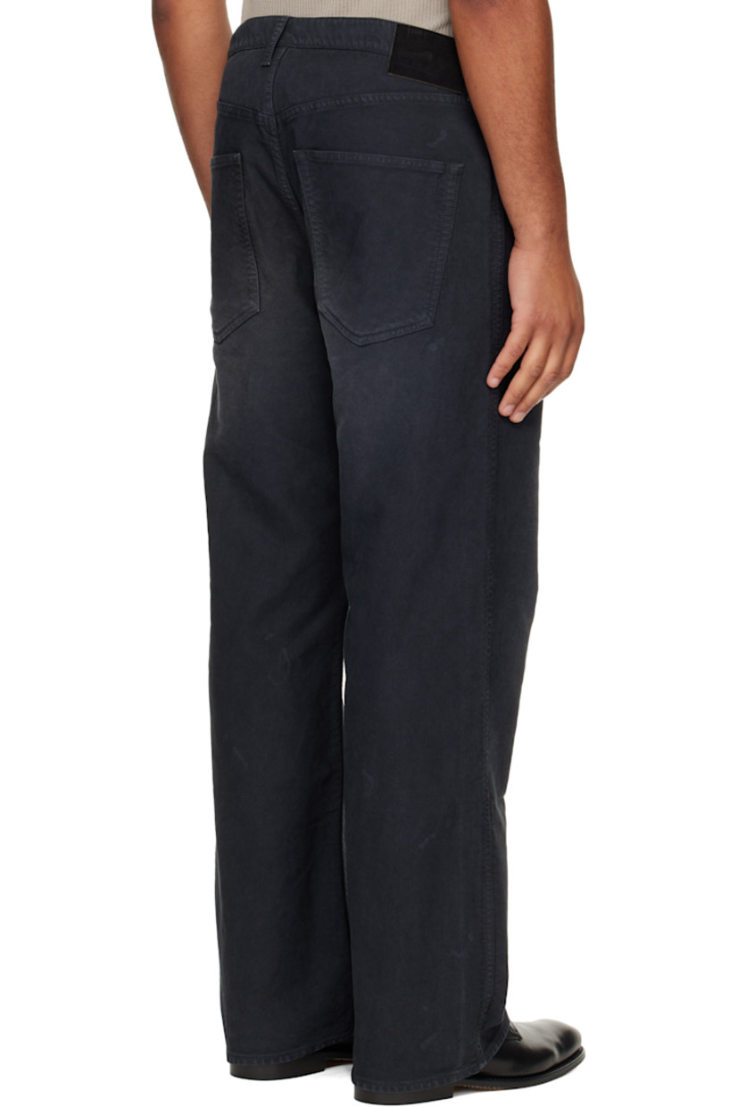 Garment-dyed cotton corduroy trousers.

· Fading throughout
· Straight-leg
· High-rise
· Belt loops
· Five-pocket styling
· Button fly
· Logo patch at back waistband

Supplier color: Black