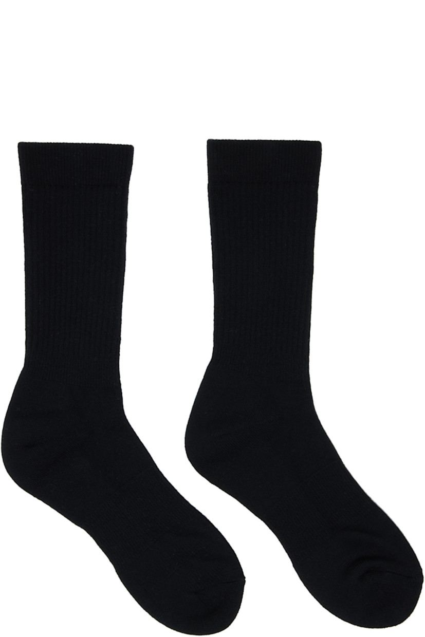 Two pairs of calf-high French terry socks.

· Rib-knit cuffs
· Logo patch at toe

Supplier color: Black