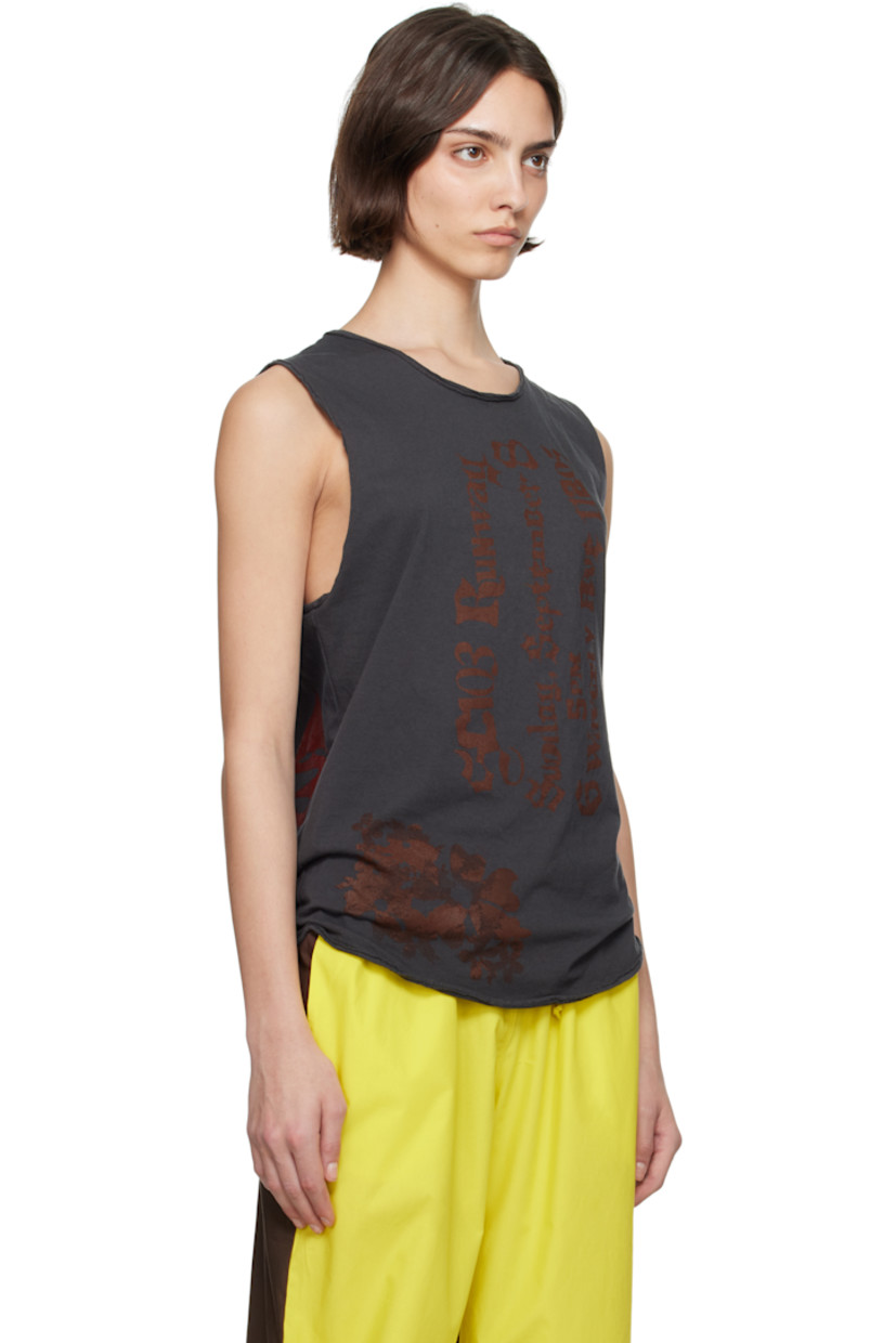 Cotton jersey tank top. Rolled edges throughout.

· Crewneck
· Graphic and text printed at front and back

Supplier color: Wolf