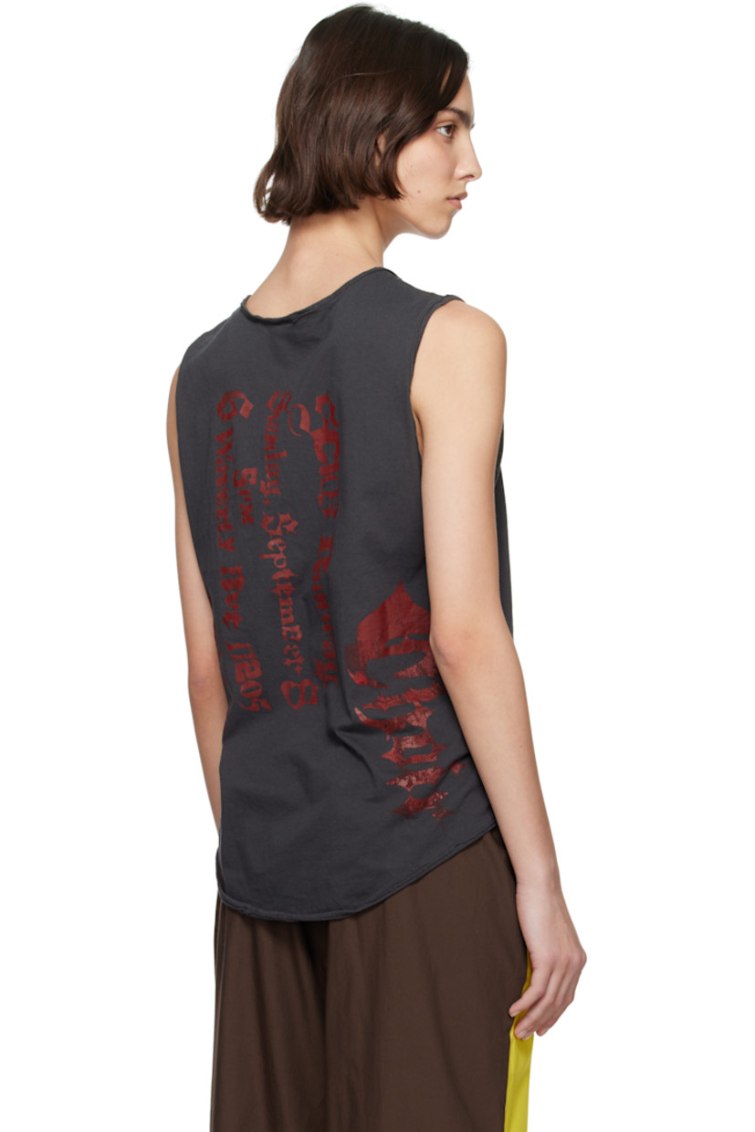 Cotton jersey tank top. Rolled edges throughout.

· Crewneck
· Graphic and text printed at front and back

Supplier color: Wolf
