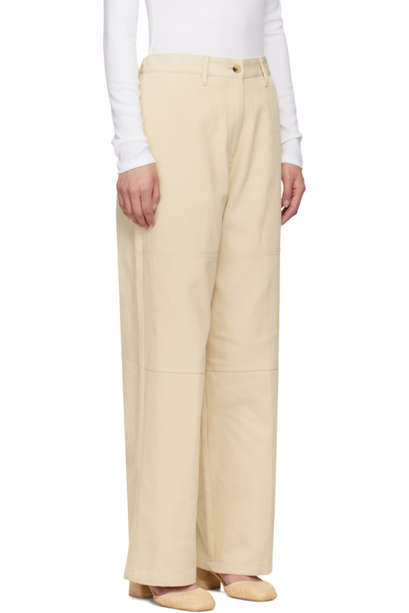 Cotton cavalry twill trousers.

· Concealed drawstring at partially elasticized waistband
· Four-pocket styling
· Zip fly 

Supplier color: Ivory
