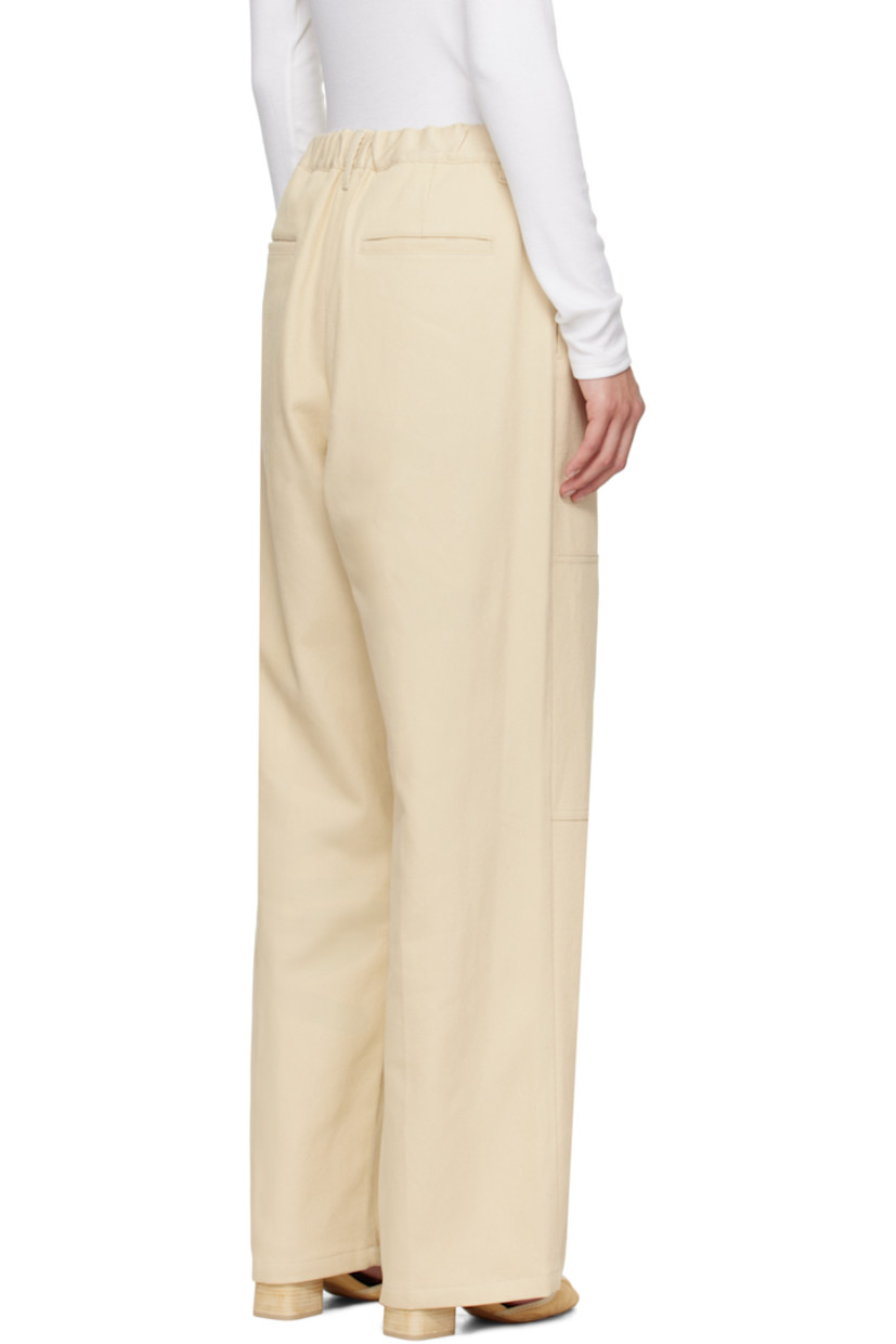 Cotton cavalry twill trousers.

· Concealed drawstring at partially elasticized waistband
· Four-pocket styling
· Zip fly 

Supplier color: Ivory