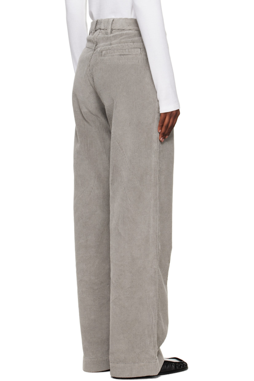 Recycled cotton-blend corduroy trousers.

· Smudging throughout
· Mid-rise
· Belt loops
· Three-pocket styling
· Zip fly

Available exclusively at SSENSE.

Supplier color: Stained grey