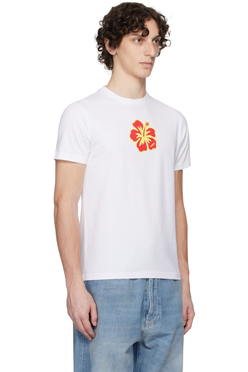 Cotton jersey T-shirt.

· Rib-knit crewneck
· Logo graphic printed at front

Supplier color: White