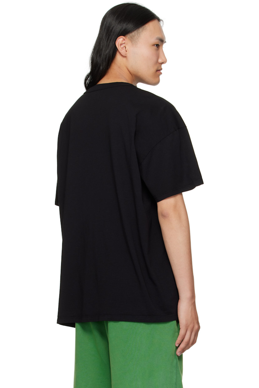 Cotton jersey T-shirt.

· Rib-knit crewneck
· Dropped shoulders

Supplier color: Jet black