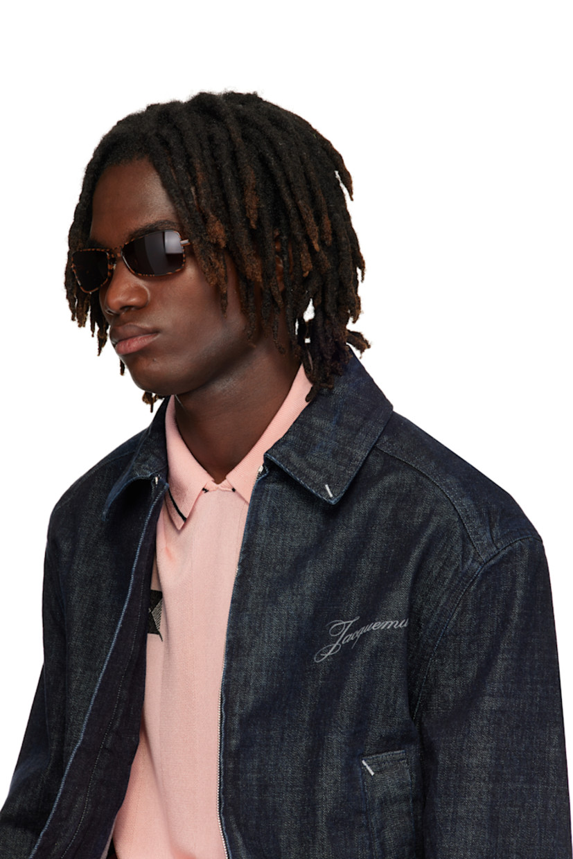 Rectangular metal-frame sunglasses.

· Graphic pattern printed throughout
· Brown lenses 
· Double bridge 
· Adjustable rubber nose pads
· Logo engraved at temples
· Acetate temple tips
· Includes pouch
· Size: 59.17 140

Supplier color: Dark brown zebra