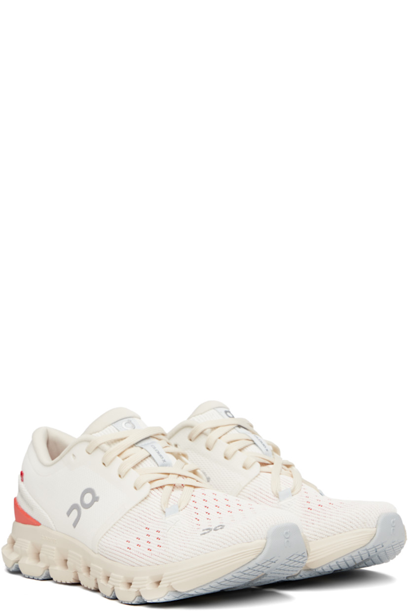 Low-top mesh sneakers in off-white.

· Reflective logo bonded throughout
· Lace-up closure
· Padded tongue and collar
· Flag at heel counter
· Jersey lining
· CloudTec Phase® Helion™ foam rubber midsole
· Treaded Speedboard® rubber sole

Supplier color: Ivory/Salmon