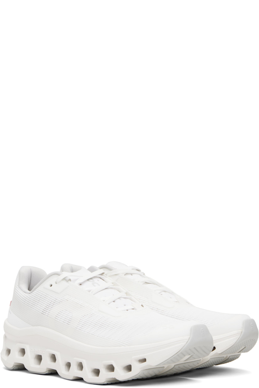 Low-top lightweight recycled mesh sneakers.

· Bonded trim throughout
· Logo-embossed rubber cap toe
· Lace-up closure
· Logo bonded at padded tongue
· Padded collar
· Logo bonded at outer side and heel tab
· Jersey lining
· Cushioned CloudTec® Helion™ foam rubber midsole
· Treaded Speedboard® rubber sole

Supplier color: White/White