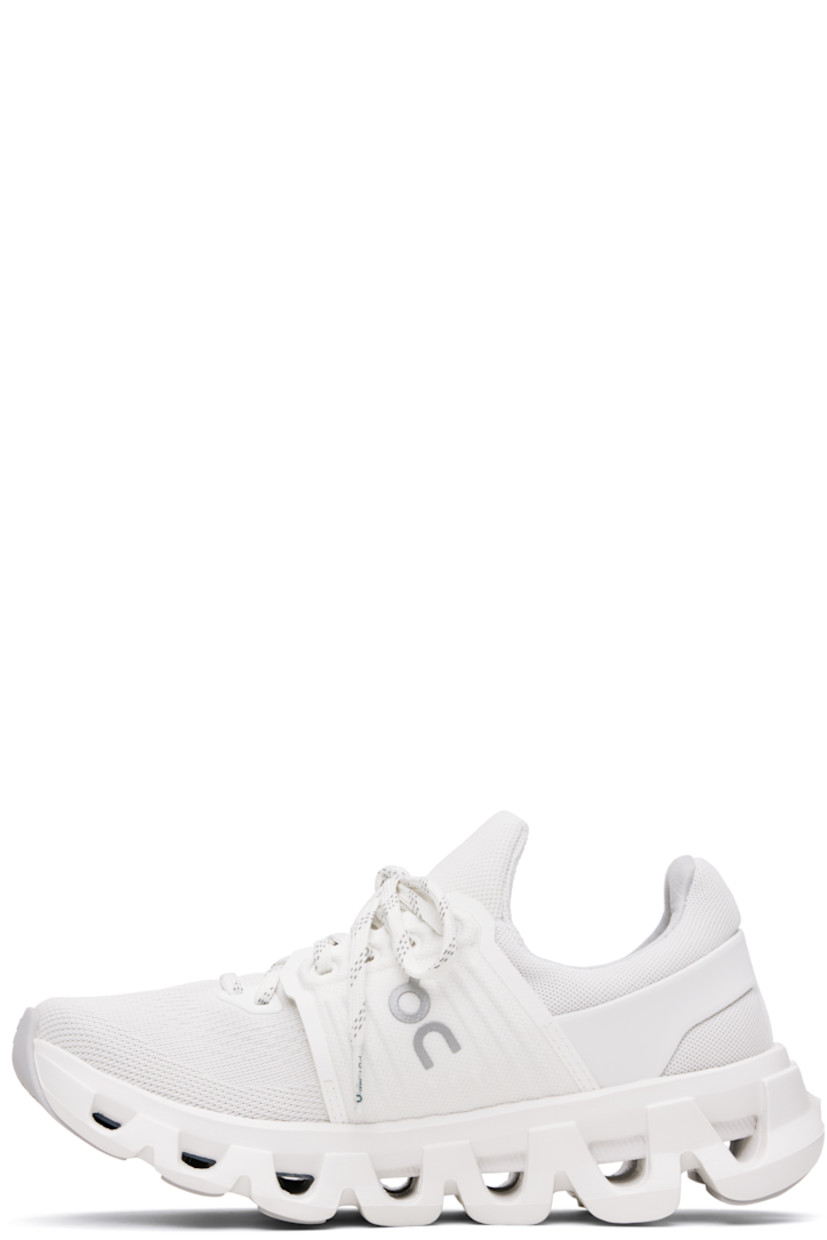 Low-top recycled mesh sneakers. 

· Water-repellent
· Reflective logos bonded throughout
· Lace-up closure
· Padded tongue and collar
· Logo flag and bonded text at outer side
· Jersey and mesh lining
· CloudTec® Helion™ foam rubber midsole
· Treaded Speedboard™ rubber sole

Supplier color: White/White