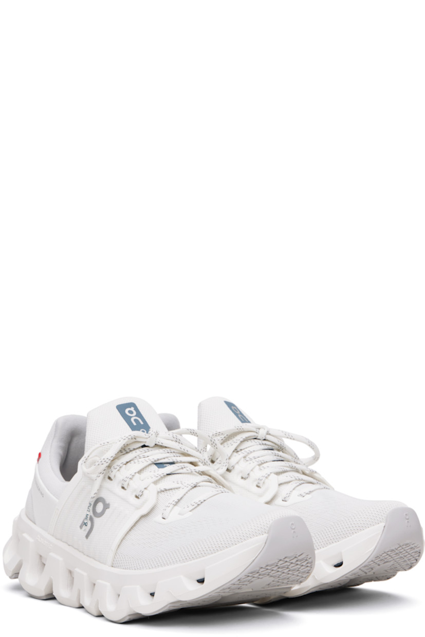 Low-top recycled mesh sneakers. 

· Water-repellent
· Reflective logos bonded throughout
· Lace-up closure
· Padded tongue and collar
· Logo flag and bonded text at outer side
· Jersey and mesh lining
· CloudTec® Helion™ foam rubber midsole
�· Treaded Speedboard™ rubber sole

Supplier color: White/White