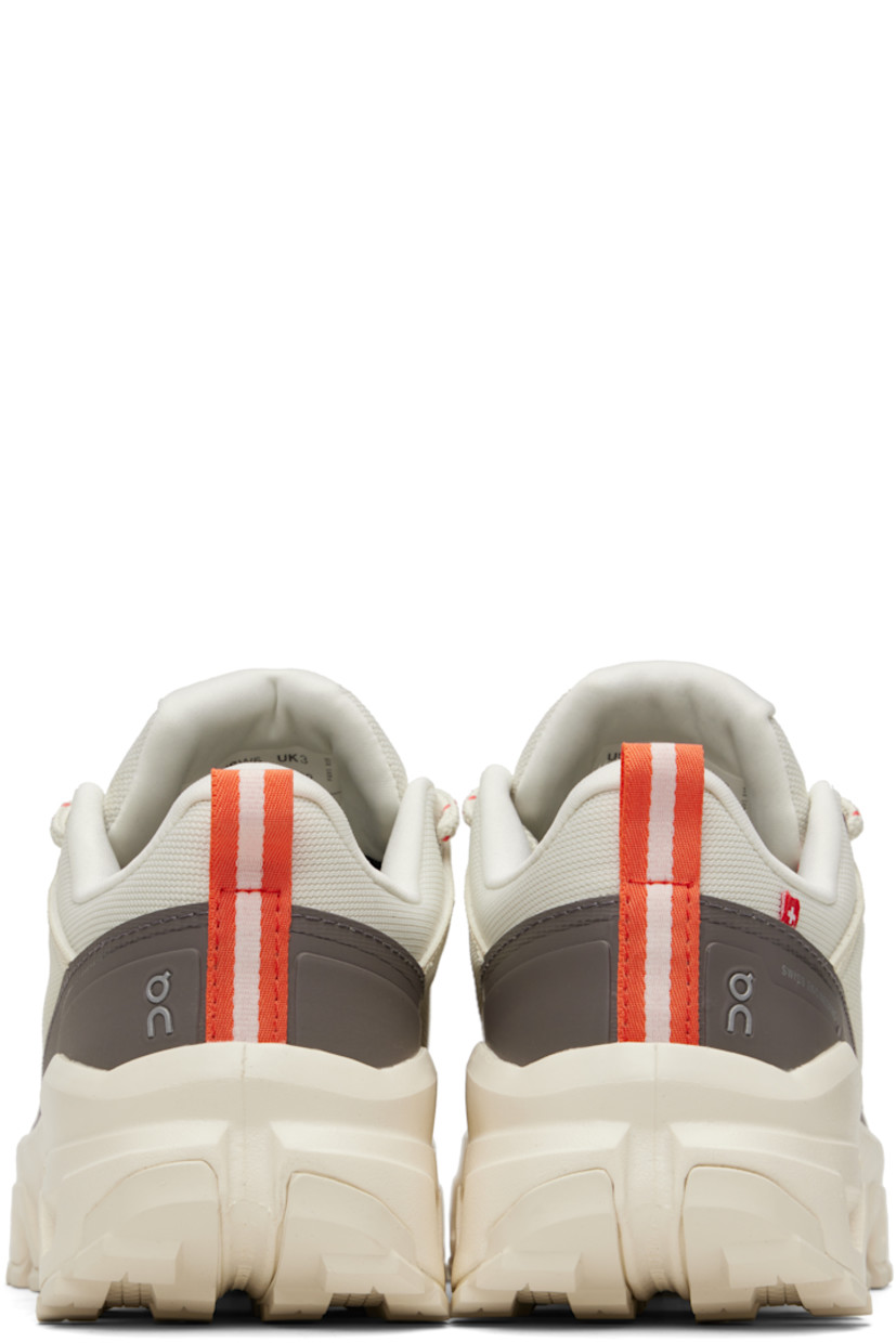 Low-top recycled mesh sneakers.

· Waterproof
· Bonded trim throughout
· Polymer toe cap and mudguard
· Lace-up closure
· Padded tongue and collar
· Logo bonded at tongue, sides, and heel
· Pull-loop at heel tab
· Helion™ superfoam rubber midsole
· Treaded Missiongrip™ and Speedboard® rubber sole

Supplier color: Ivory/Ivory