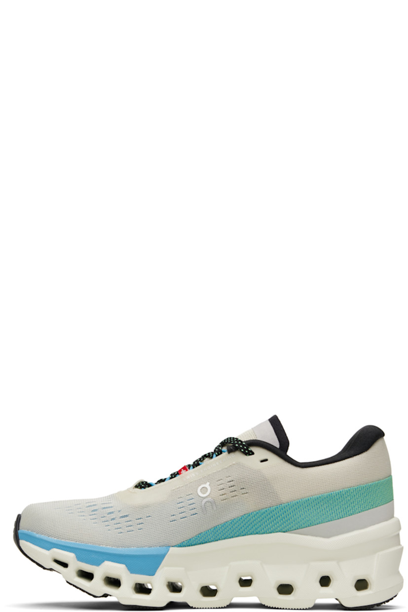 Low-top recycled mesh sneakers.

· Reflective logos bonded throughout
· Lace-up closure
· Padded collar
· Logo bonded at outer side
· Jersey lining
· CloudTec® dual-density Helion™ superfoam midsole
· Treaded Speedboard® rubber sole

Supplier color: Cream/Horizon