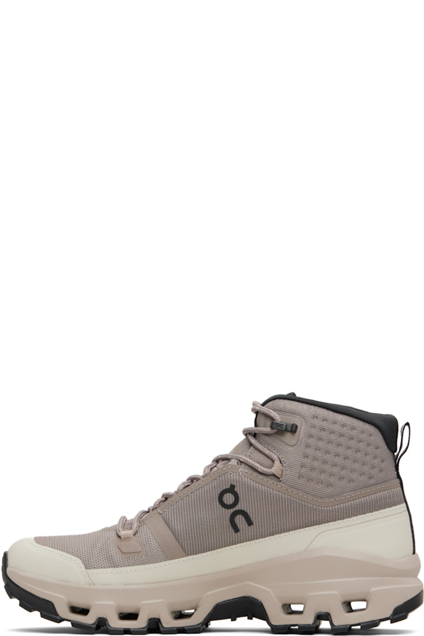 Mid-top recycled mesh sneakers.

· Waterproof
· Logo embossed at toe
· Lace-up closure
· Reflective logo printed at padded tongue
· Padded collar
· Logo bonded at sides and heel counter
· Pull-loop at heel collar
· Jersey lining
· Cushioned CloudTec® Helion™ superfoam rubber midsole
· Treaded Missiongrip™ and Speedboard® rubber sole

Supplier color: Cinder/Desert