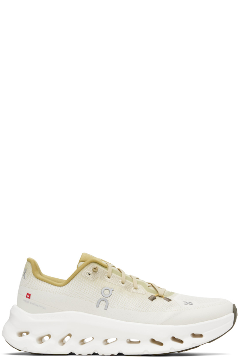 Low-top lightweight recycled mesh sneakers.

· Dope-dyed mesh
· Reflective logos bonded throughout
· Lace-up closure
· Padded tongue and collar
· Logo flag at outer side
· CloudTec Phase® Helion™ superfoam rubber midsole
· Treaded rubber sole

Supplier color: Caper/Ghost
