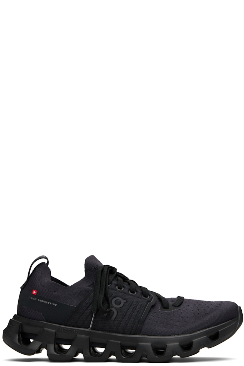 Low-top recycled mesh sneakers.

· Logo embossed at toe
· Lace-up closure
· Reflective logo printed at padded tongue
· Padded collar
· Reflective logo bonded at sides
· Pull-loop with reflective logo at heel collar
· Mesh lining
· Cushioned CloudTec® Helion™ superfoam rubber midsole
· Treaded Speedboard® rubber sole

Supplier color: Black/Eclipse