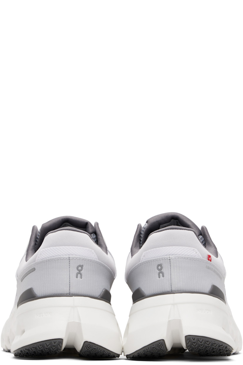 Low-top recycled mesh sneakers.

· Reflective logos and bonded trim throughout
· Lace-up closure
· Padded tongue and collar
· Cushioned CloudTec® Helion™ foam rubber midsole
· Treaded rubber sole

Supplier color: Frost/White