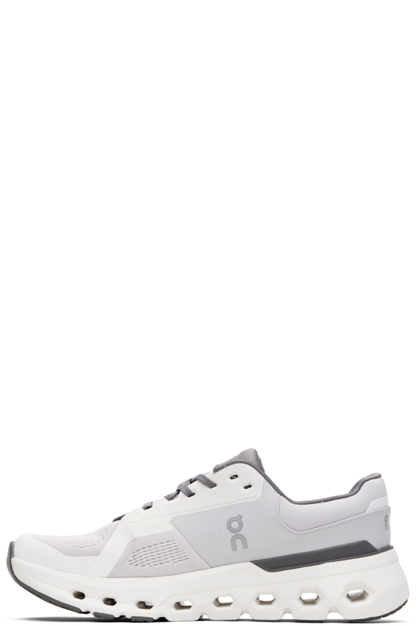 Low-top recycled mesh sneakers.

· Reflective logos and bonded trim throughout
· Lace-up closure
· Padded tongue and collar
· Cushioned CloudTec® Helion™ foam rubber midsole
· Treaded rubber sole

Supplier color: Frost/White