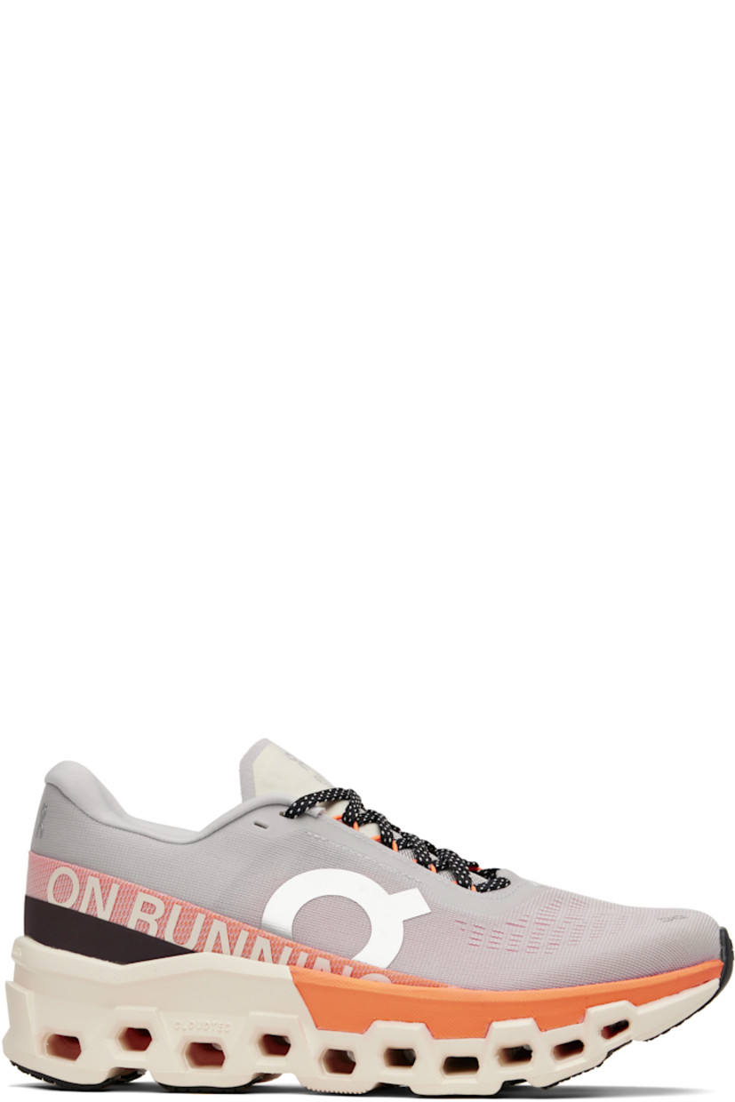 Low-top recycled mesh sneakers.

· Reflective logos bonded throughout
· Lace-up closure
· Padded collar
· Logo bonded at outer side
· Jersey lining
· CloudTec® dual-density Helion™ superfoam midsole
· Treaded Speedboard® rubber sole

Supplier color: Glacier/Tangerine