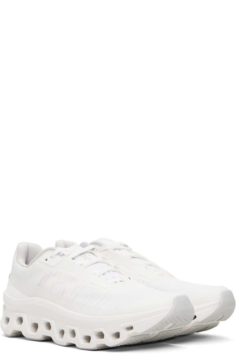 Low-top lightweight recycled mesh sneakers.

· Bonded trim throughout
· Logo-embossed rubber cap toe
· Lace-up closure
· Logo bonded at padded tongue
· Padded collar
· Logo bonded at outer side and heel tab
· Jersey lining
· Cushioned CloudTec® Helion™ foam rubber midsole
· Treaded Speedboard® rubber sole

Supplier color: White/White