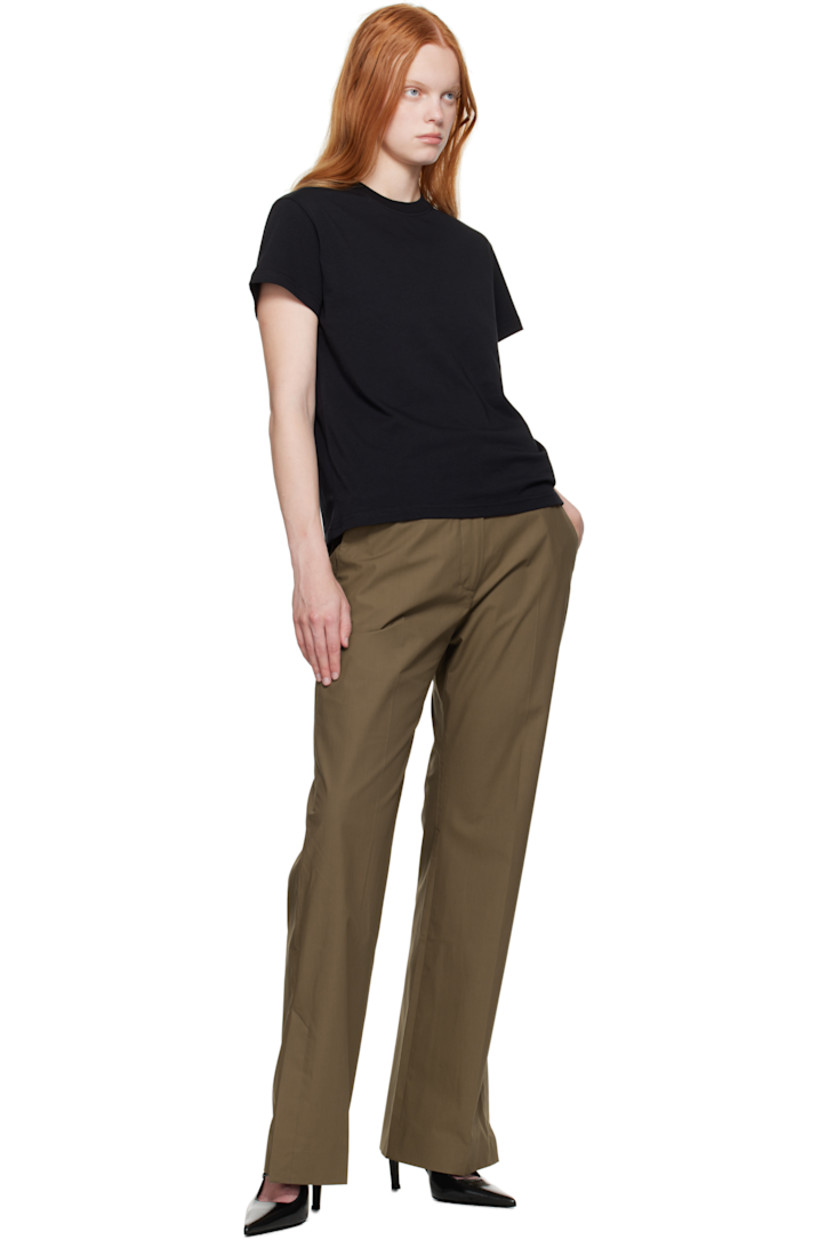 Cotton poplin trousers.

· Straight-leg
· Belt loops
· Four-pocket styling
· Zip fly
· Creased legs
· Vented cuffs

Supplier color: Boulder