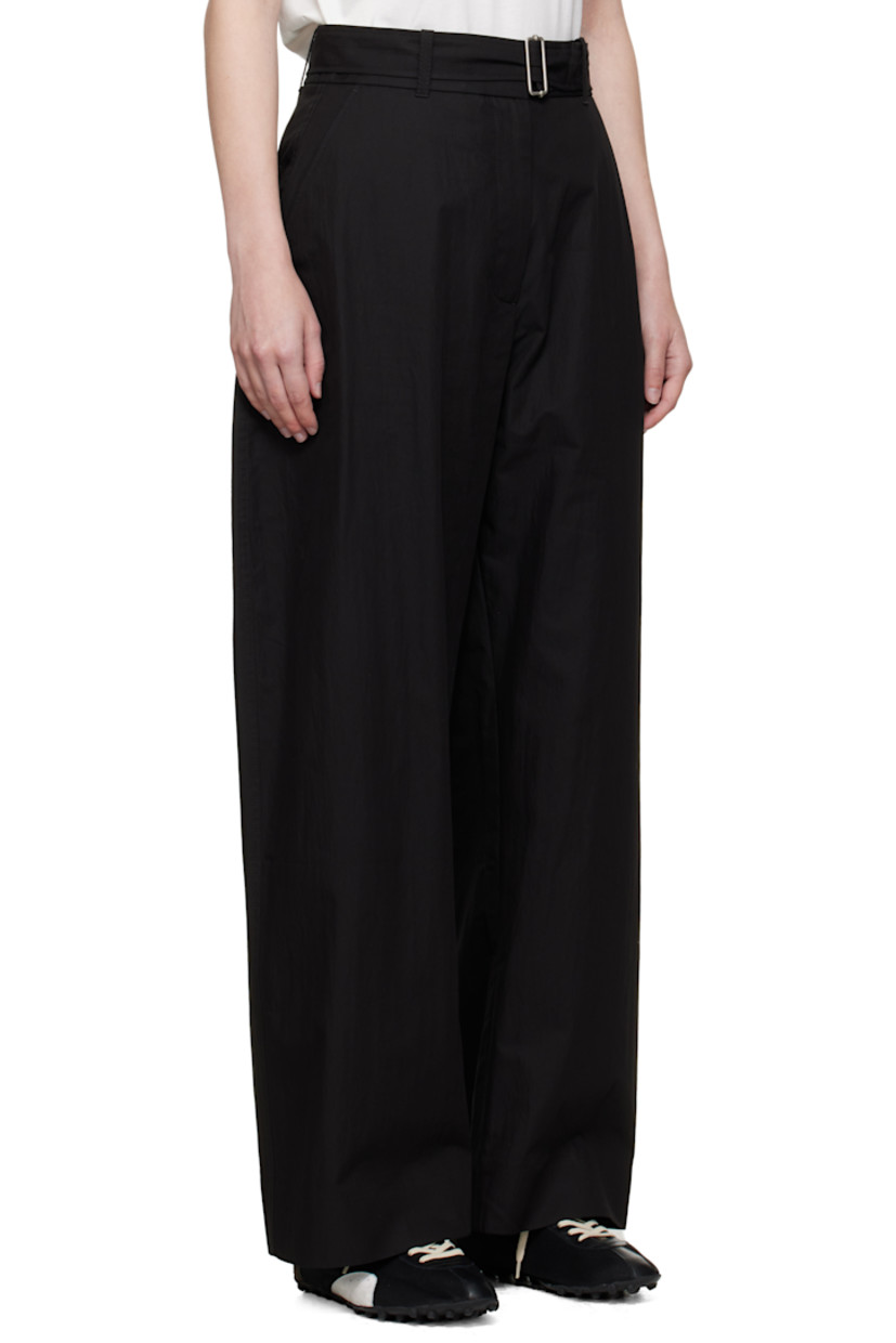 Crinkled cotton- and nylon-blend twill trousers.

· Belt loops and detachable cinch belt at waistband
· Four-pocket styling
· Zip fly

Supplier color: Black