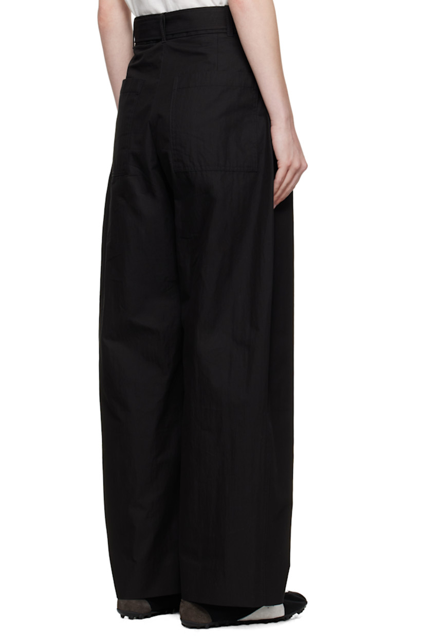 Crinkled cotton- and nylon-blend twill trousers.

· Belt loops and detachable cinch belt at waistband
· Four-pocket styling
· Zip fly

Supplier color: Black