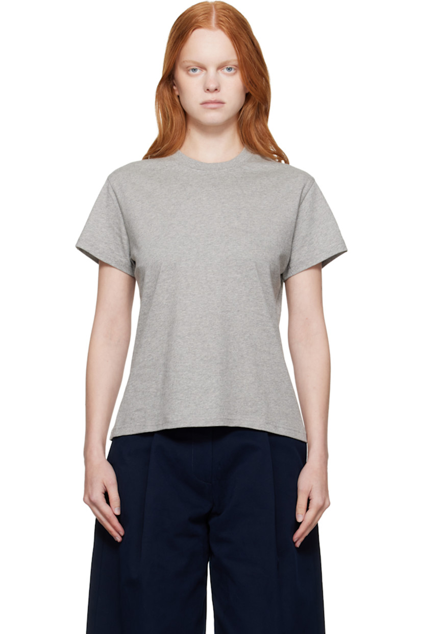Cotton jersey T-shirt.

· Rib-knit crewneck
· Logo printed at back collar

Supplier color: Grey marl