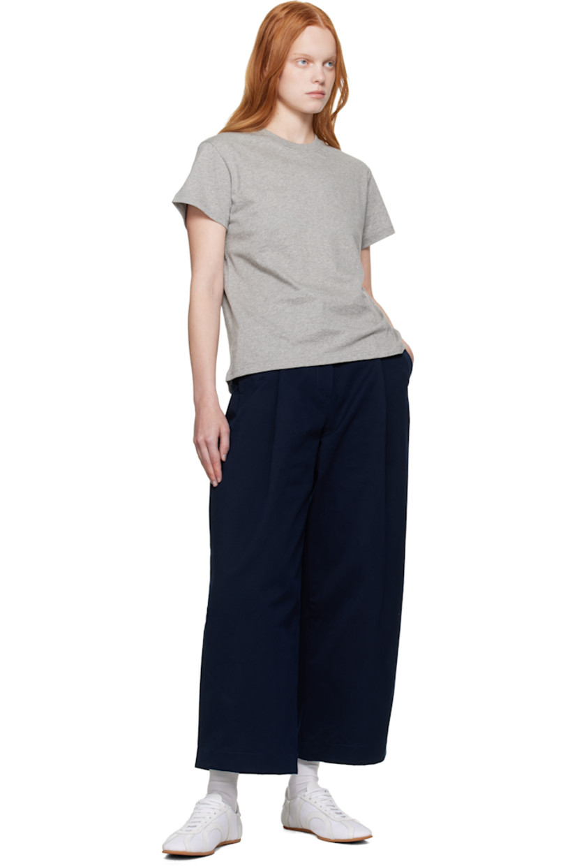Cotton jersey T-shirt.

· Rib-knit crewneck
· Logo printed at back collar

Supplier color: Grey marl