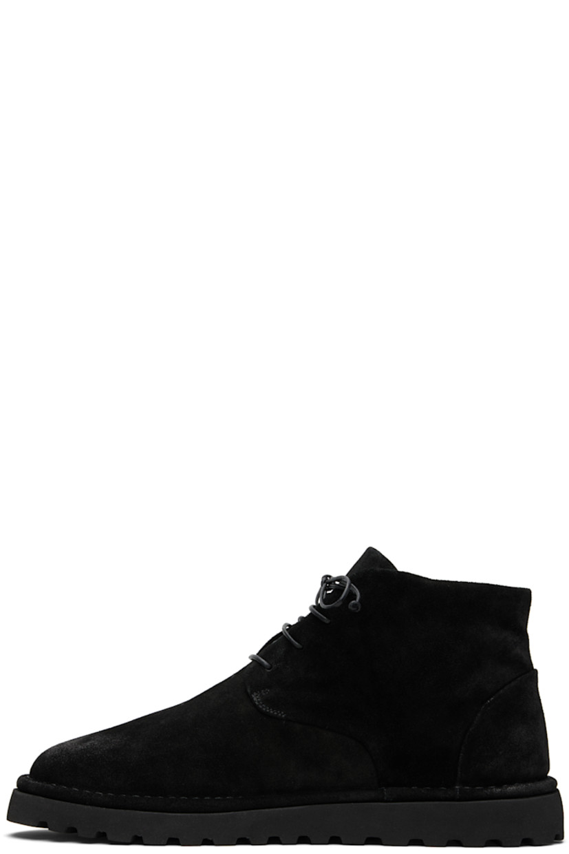 Ankle-high suede boots.

· Lace-up closure
· Suede and leather lining
· San Crispino welt
· Treaded foam rubber sole

Part of the Gomme® collection.

Supplier color: Black