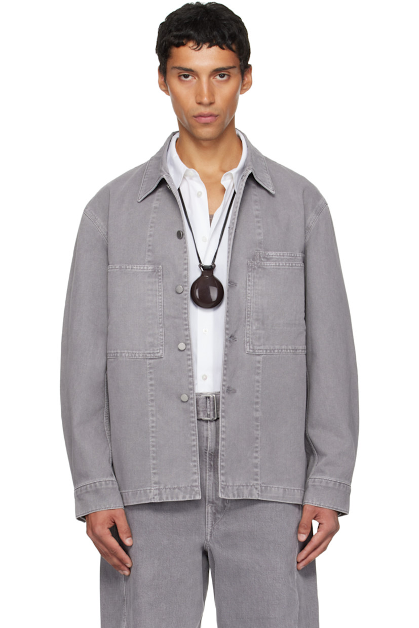 Non-stretch denim overshirt.

· Fading throughout
· Spread collar
· Button closure
· Patch pockets at front
· Buttoned barrel cuffs
 
Supplier color: Heather