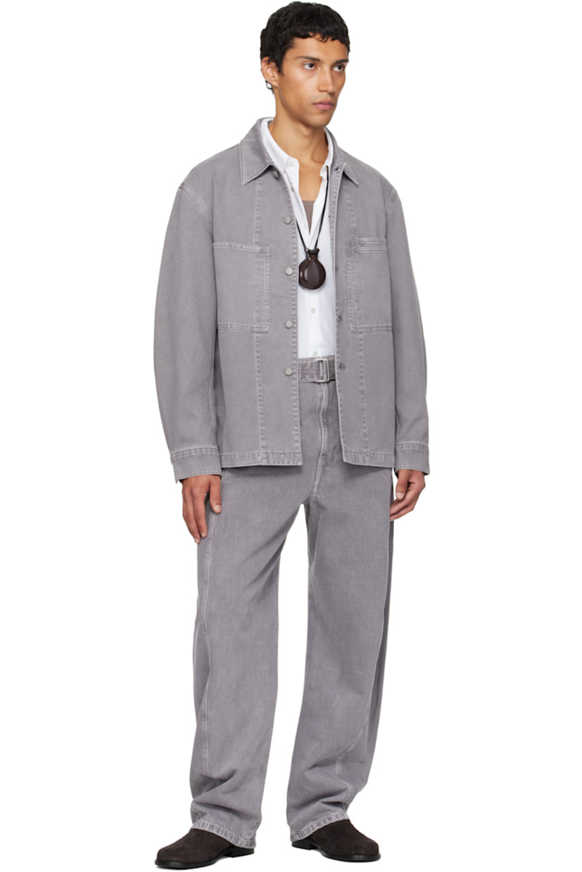 Non-stretch denim overshirt.

· Fading throughout
· Spread collar
· Button closure
· Patch pockets at front
· Buttoned barrel cuffs
 
Supplier color: Heather