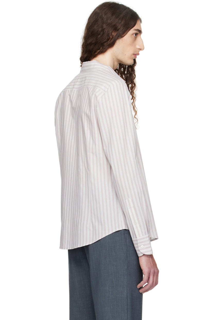 Organic cotton-blend poplin shirt. 

· Stripes throughout 
· Spread collar
· Button closure
· Logo embroidered at front 
· Shirttail hem 

Supplier color: Grey