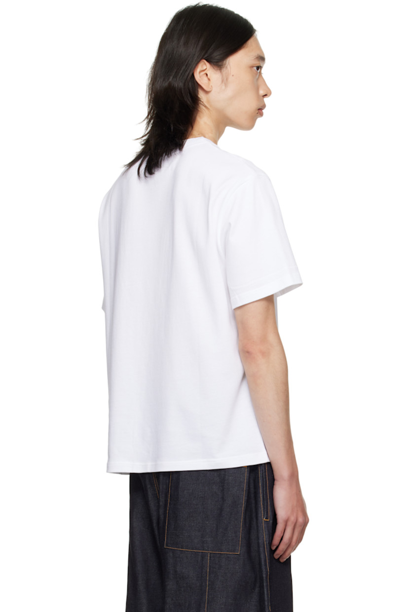 Cotton jersey T-shirt. Rib-knit crewneck.

Supplier color: White