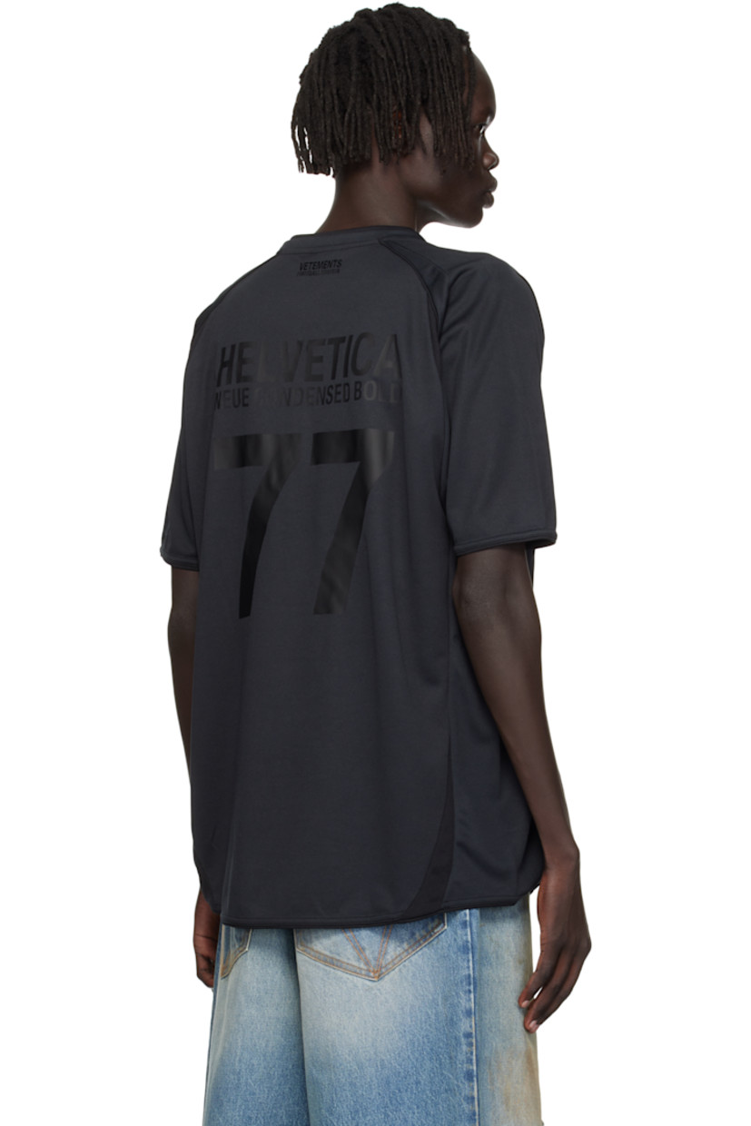 Mesh jersey.

· Paneled construction
· V-neck
· Embroidered graphics at chest
· Bonded text at front and back
· Embroidered logo at back collar

Supplier color: Black