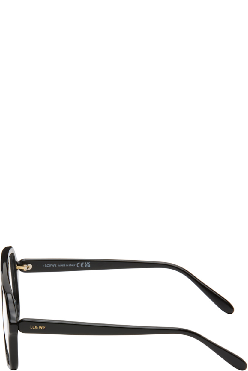 Aviator-style acetate-frame optical glasses.

· Double bridge 
· Integrated nose pads
· Inset logo at temples
· Gold-tone hardware
· Includes pouch
· Size: 54.16 140

Supplier color: Shiny black