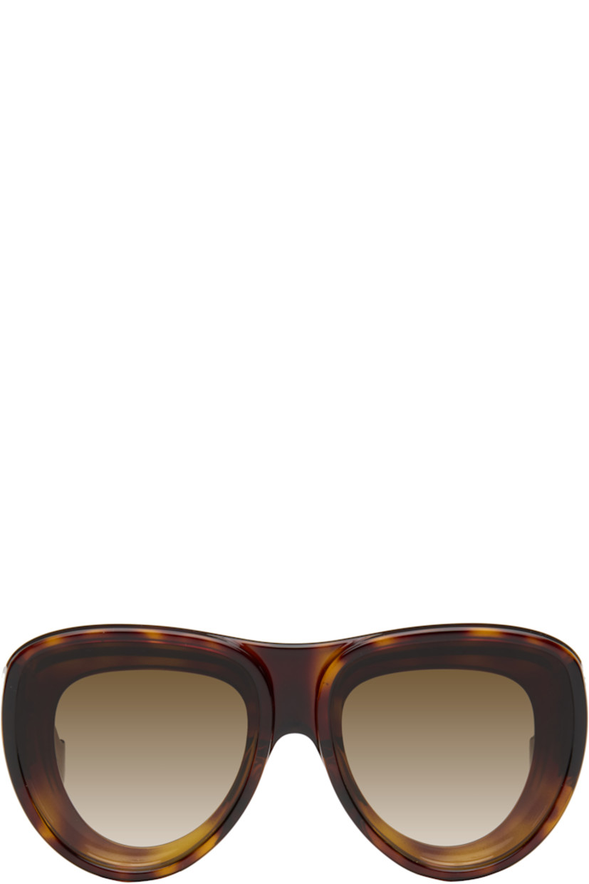 Aviator-style tortoiseshell acetate-frame sunglasses.

· Gradient brown lenses 
· 100% UVA/UVB protection, category 2  
· Integrated nose pads
· Inset logo at temples and temple tips 
· Includes pouch 
· Size: 51.16 140

Supplier color: Havana