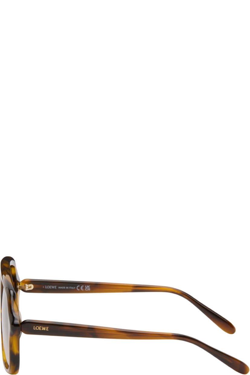 Aviator-style tortoiseshell acetate-frame sunglasses.

· Brown gradient lenses
· 100% UVA/UVB protection, category 2
· Double bridge 
· Integrated nose pads
· Inset logo at temples
· Exposed core wires
· Gold-tone hardware
· Includes pouch
· Size: 54.16 140

Supplier color: Dark Havana/Gradient